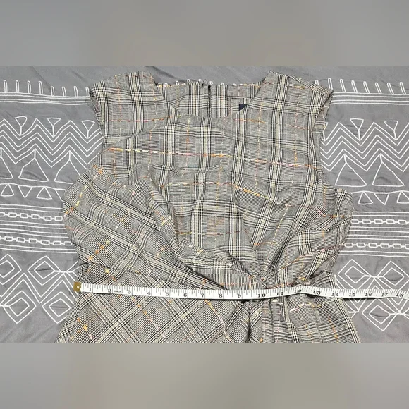 Maeve Reese Plaid Sleeveless Twist Front Dress Size 8 - Picture 7 of 12